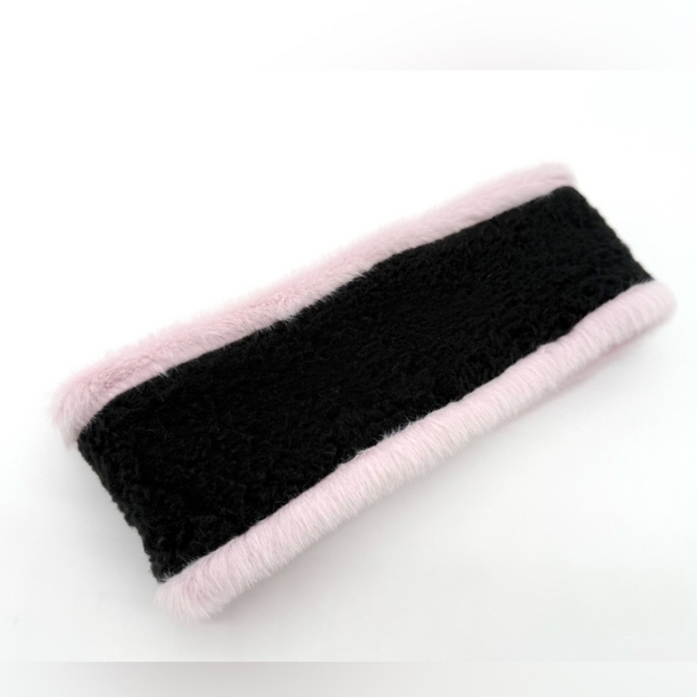 NWT Women's Nike Soft Faux Fur Pink Sports Headband - Picture 3 of 6